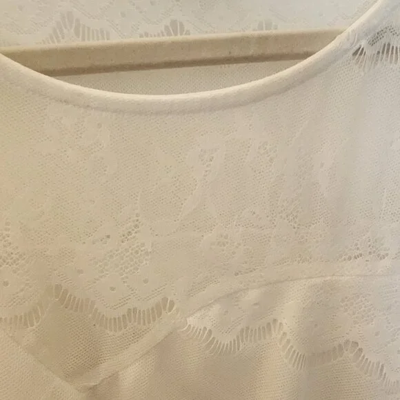 Charlotte Russe White Lace Dress Size S Cottage Wedding Bridal Bachelorette - Picture 2 of 6